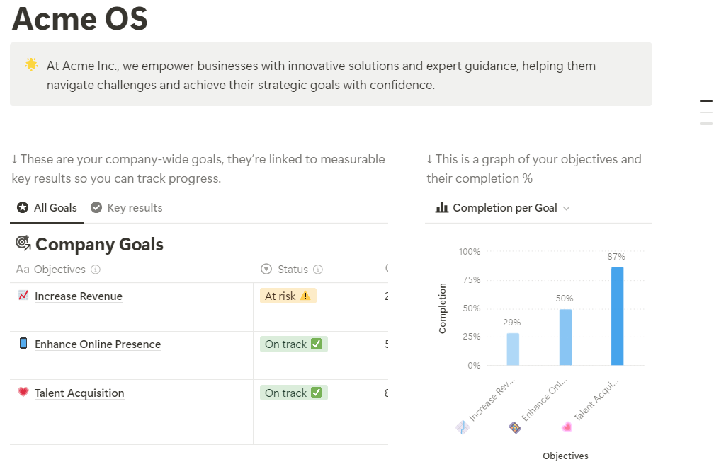 Notion Business Starter Kit Template  