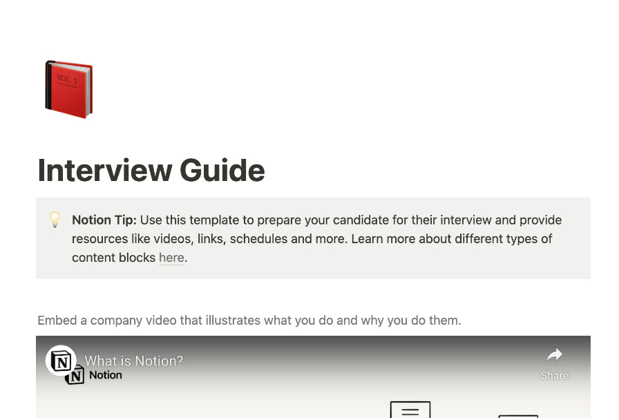 Notion Interview Guide Template