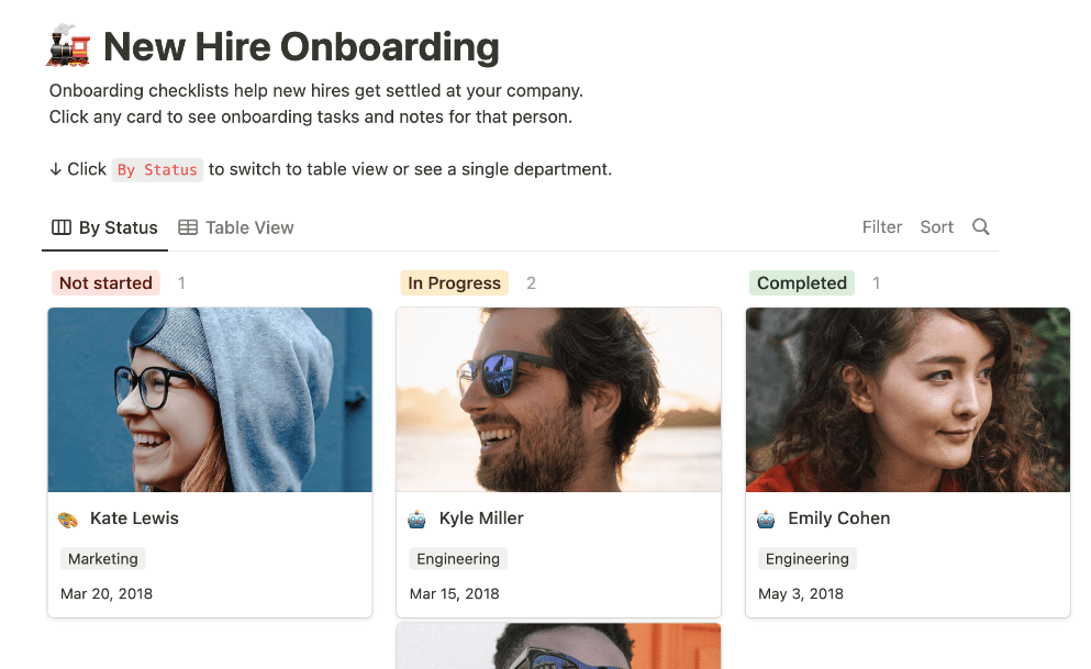 Notion New Hire Onboarding Template