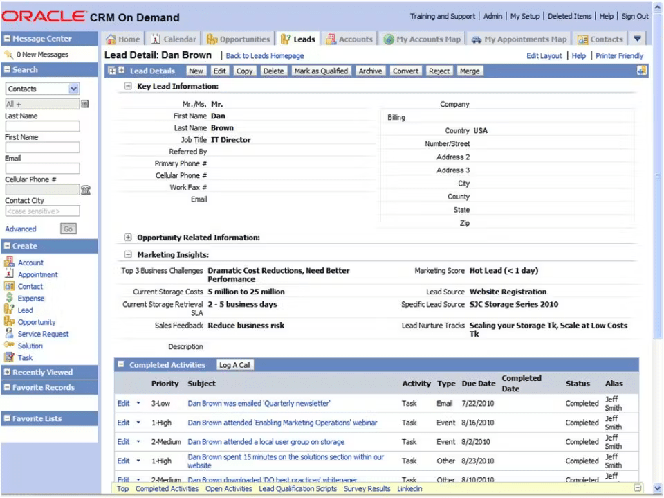 오라클 CRM 온디맨드