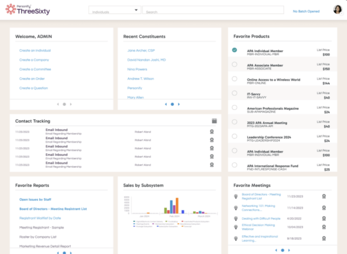 Personify ThreeSixty: CRM for Associations