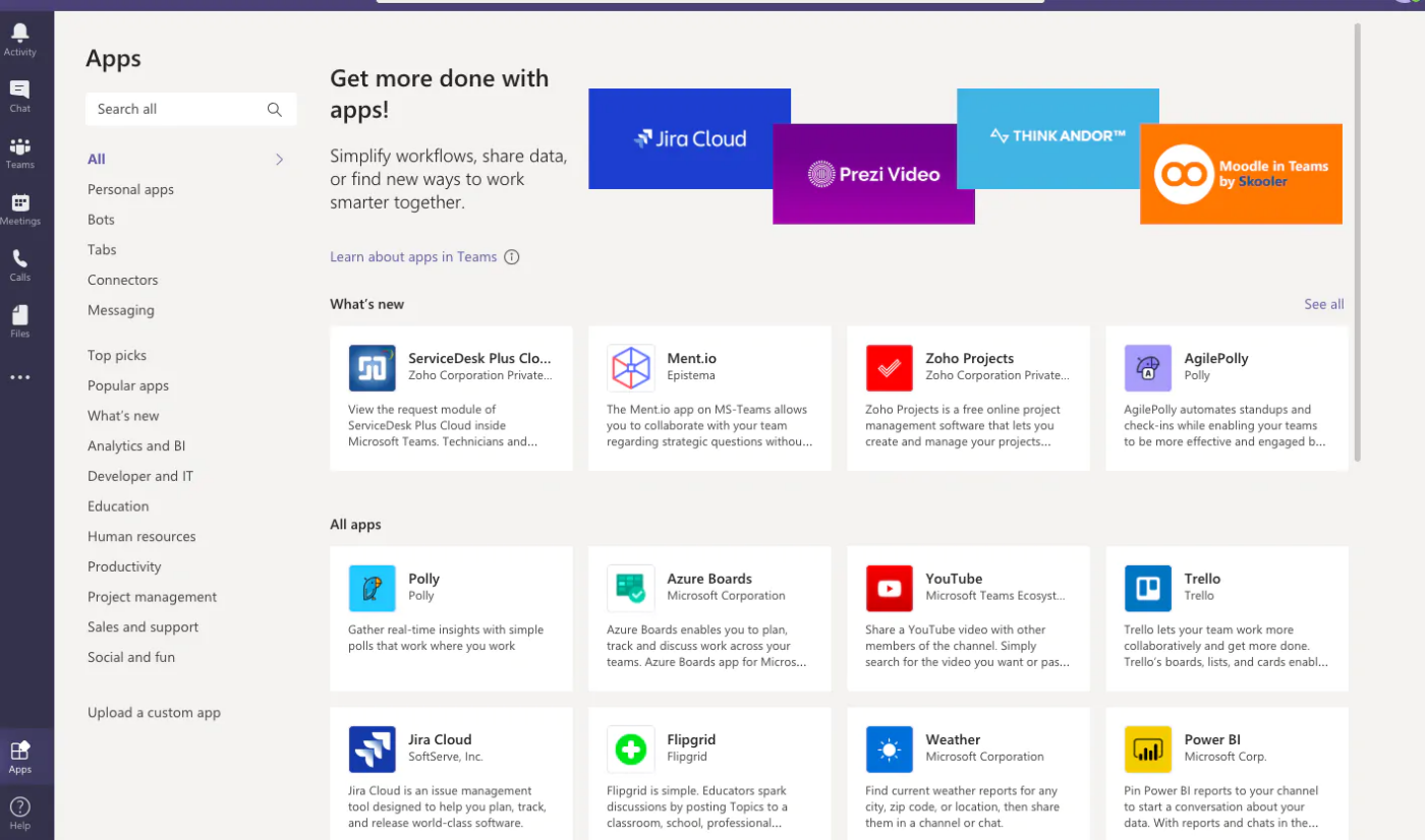 Plattformintegration microsoft teams features