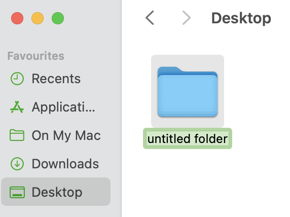 Renaming a folder in Mac