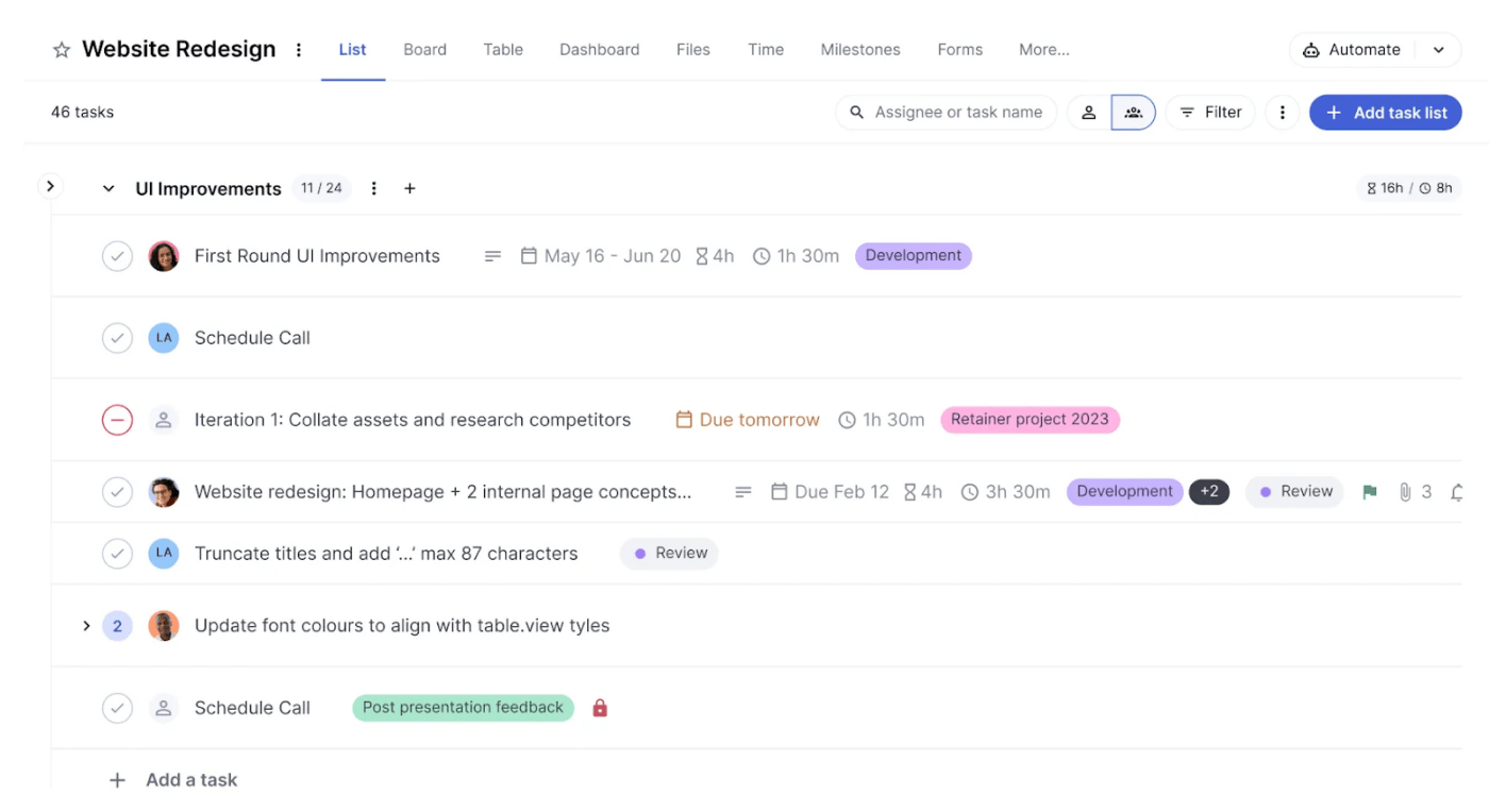 Trabajo en equipo (Lo mejor para proyectos de colaboración con clientes)