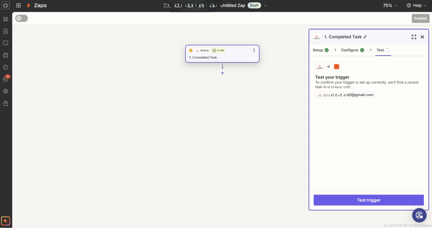 Volg deze stap om te controleren of uw trigger werkt zoals verwacht: hoe Asana exporteren naar Excel