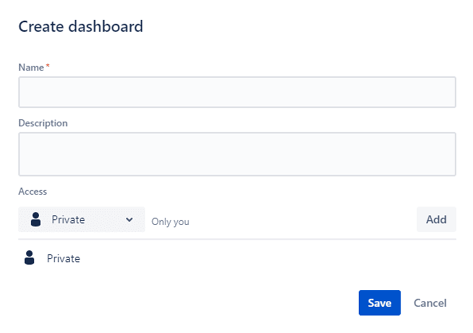 Nazwij pulpit nawigacyjny Jira