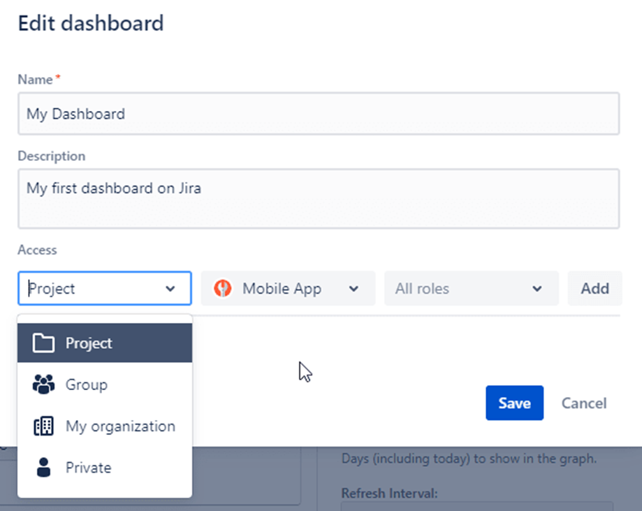 Scegliere i livelli di accesso alla dashboard di Jia