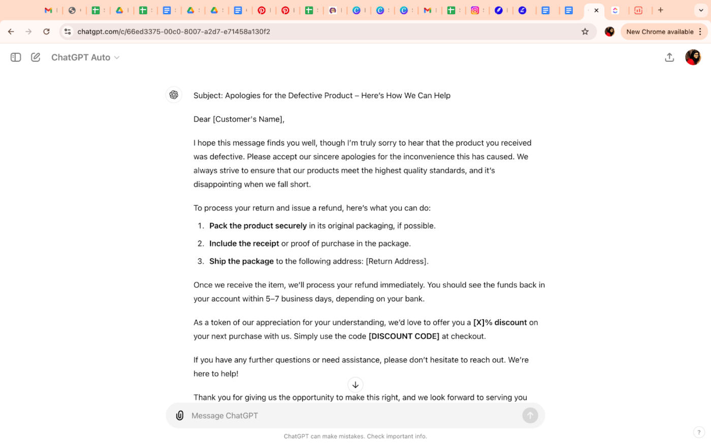 Como usar o chatgpt 4o no trabalho - Aprimore o suporte ao cliente com respostas pré-escritas