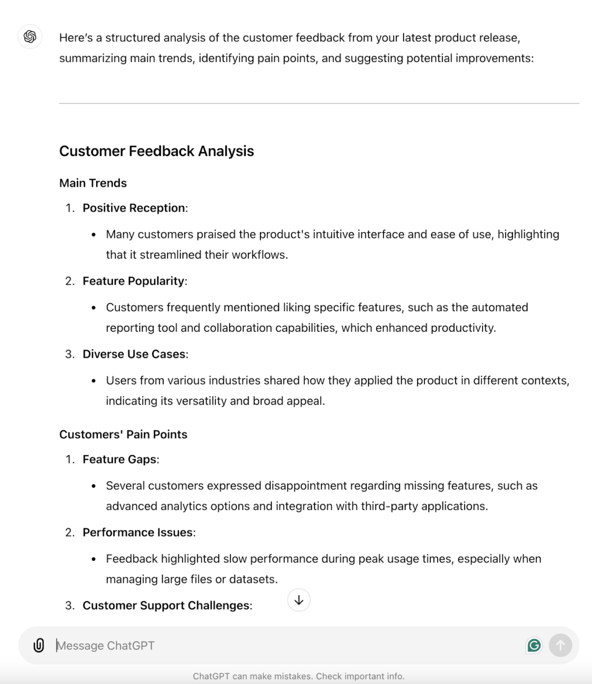 How to use chatgpt 4o at work - Improving customer experience through feedback analysis