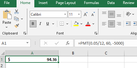 Pagamento del prestito finanziario [PMT]