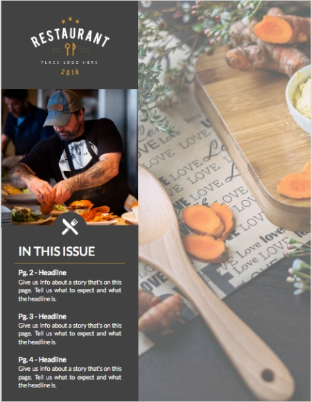 Restaurant Newsletter Template