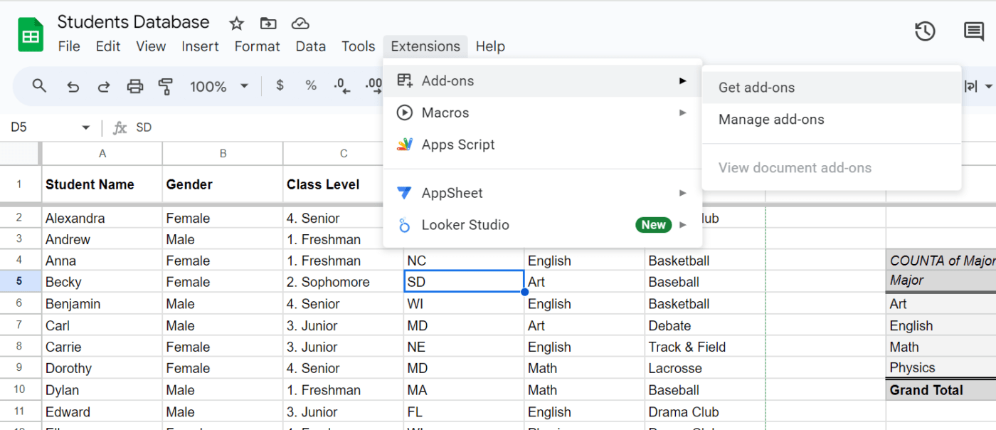 Verbindung von Google Tabellen mit Google Analytics - Google Tabellen Automatisierung