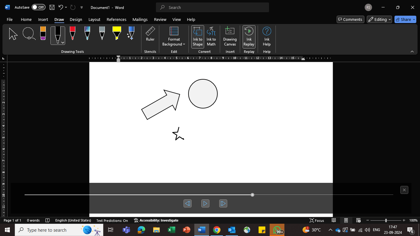 Cómo dibujar en Word - Exploración de Ink Replay y Lasso Select