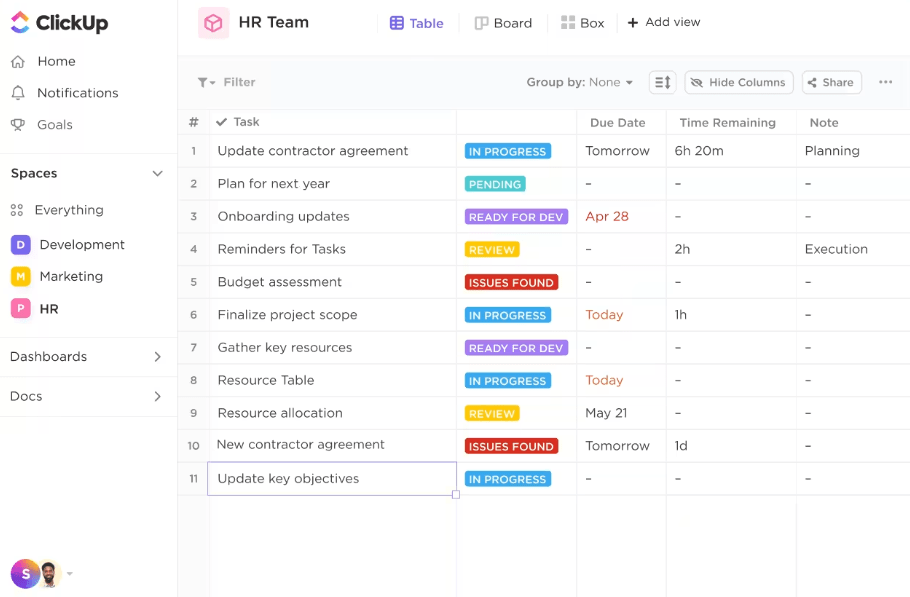 Plataforma de gestión de RRHH de ClickUp: preguntas de la encuesta de formación