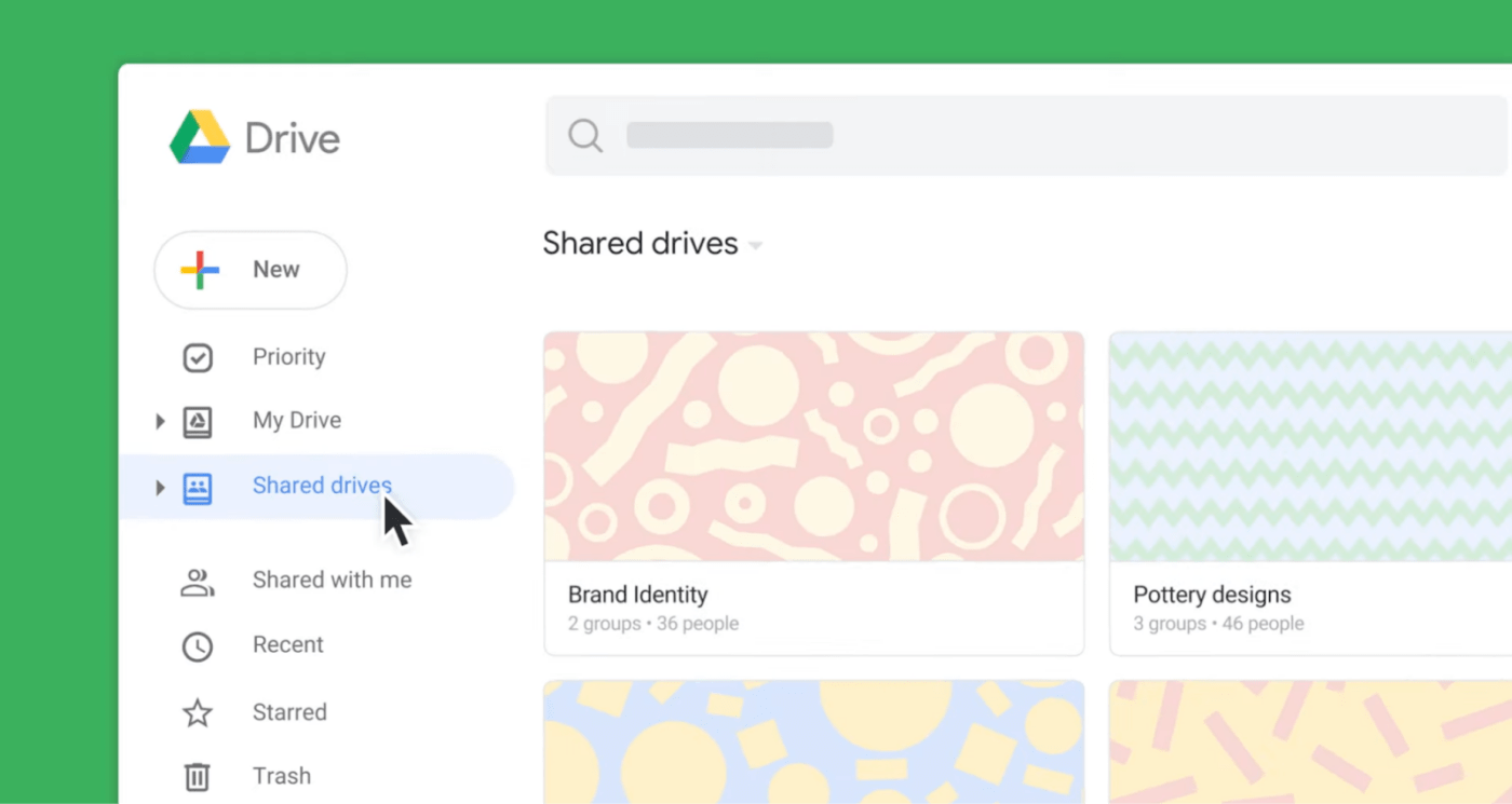 Share files with shared drives