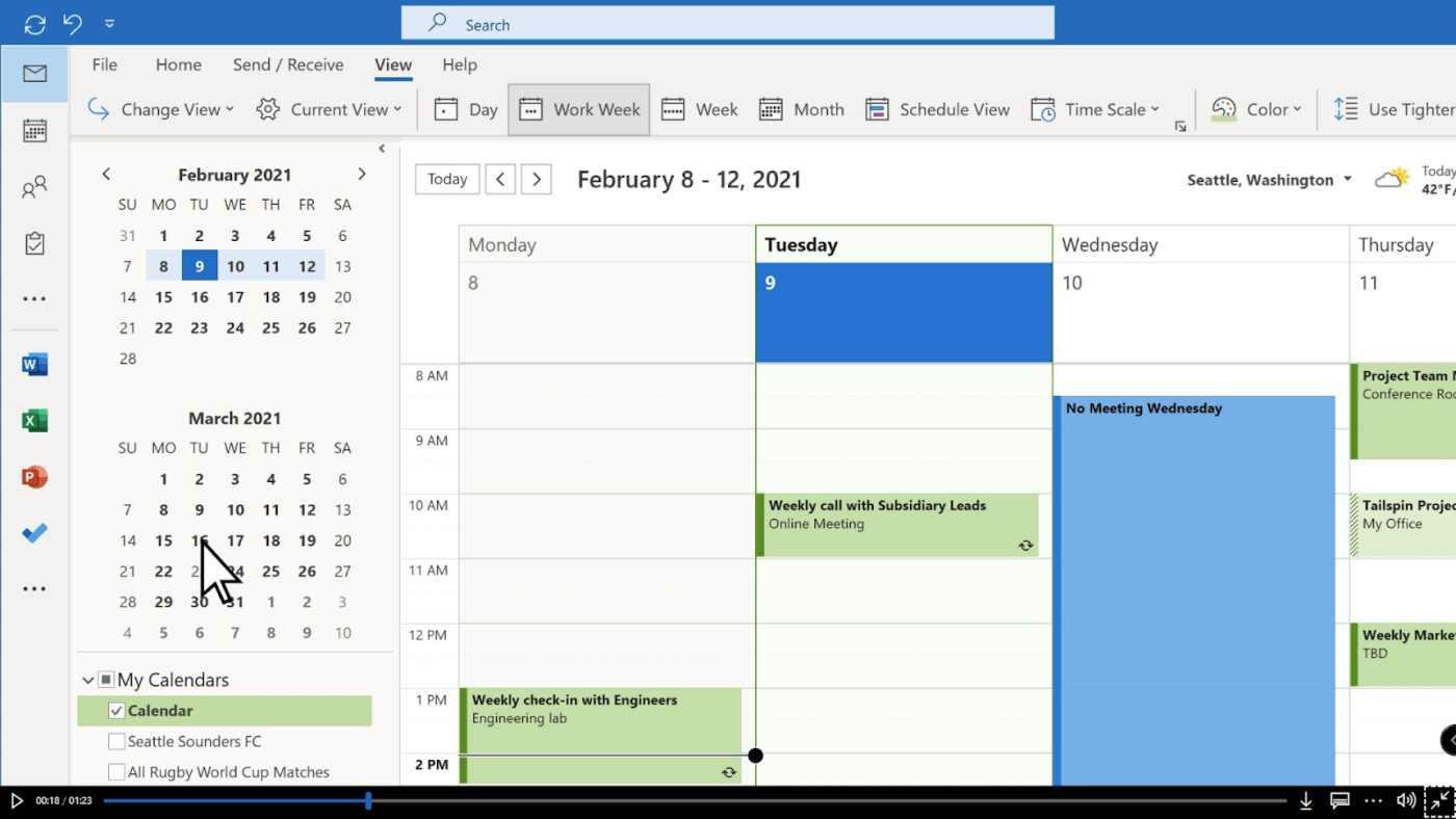 Microsoft Outlook: Calendar Management Tools