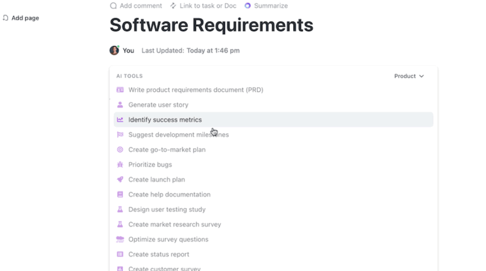 ClickUp Brain: IT Vendor Management