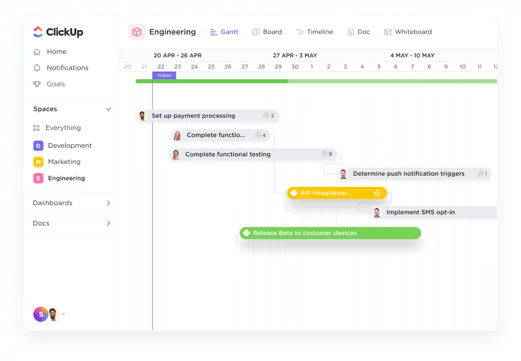 ClickUp for Product Teams: value proposition example