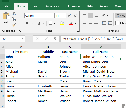 Concatenating text [CONCATENATE]: excel cheat sheet