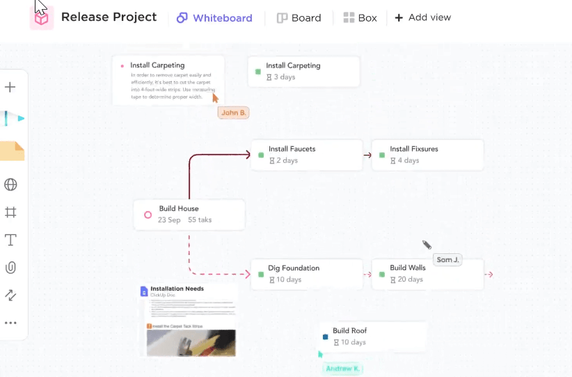 ClickUp Whiteboard: sertifikasi penulisan teknis