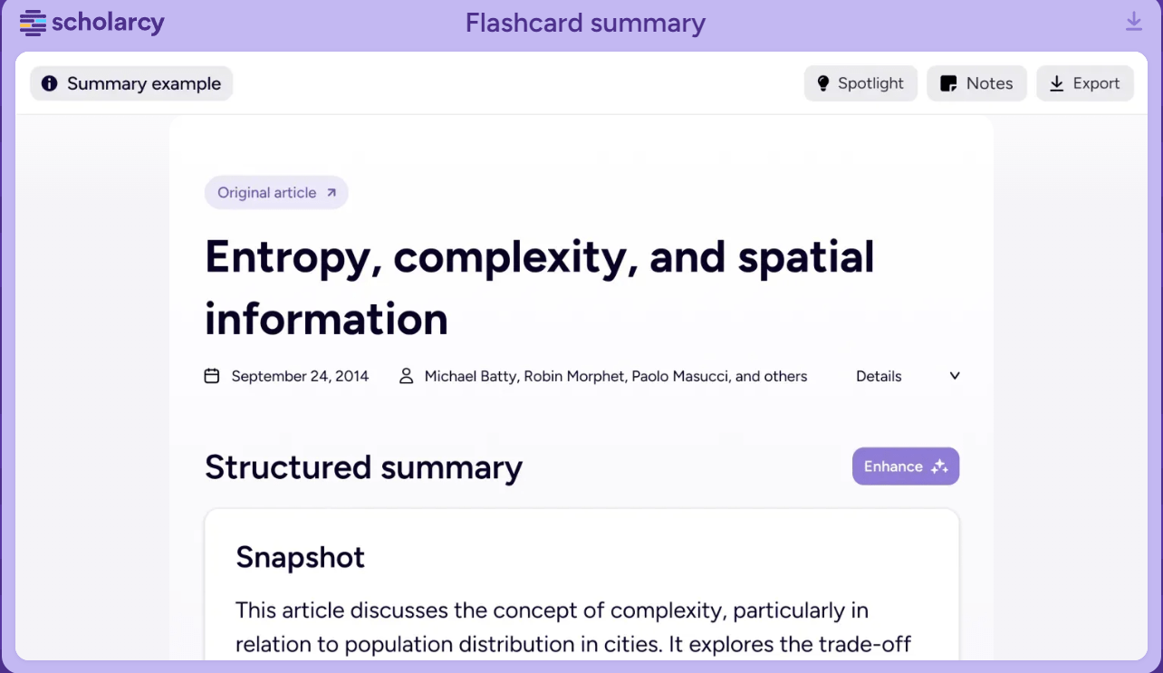 
 Summary flashcards on Scholarcy