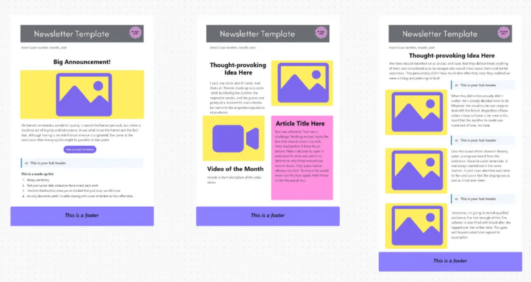 ClickUp's Newsletter Whiteboard Template