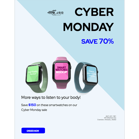 Sjabloon voor de Cyber Monday Flyer