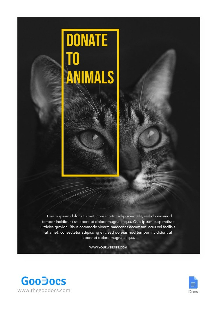 The Animal Charity Flyer Template: google docs plantilla de folleto