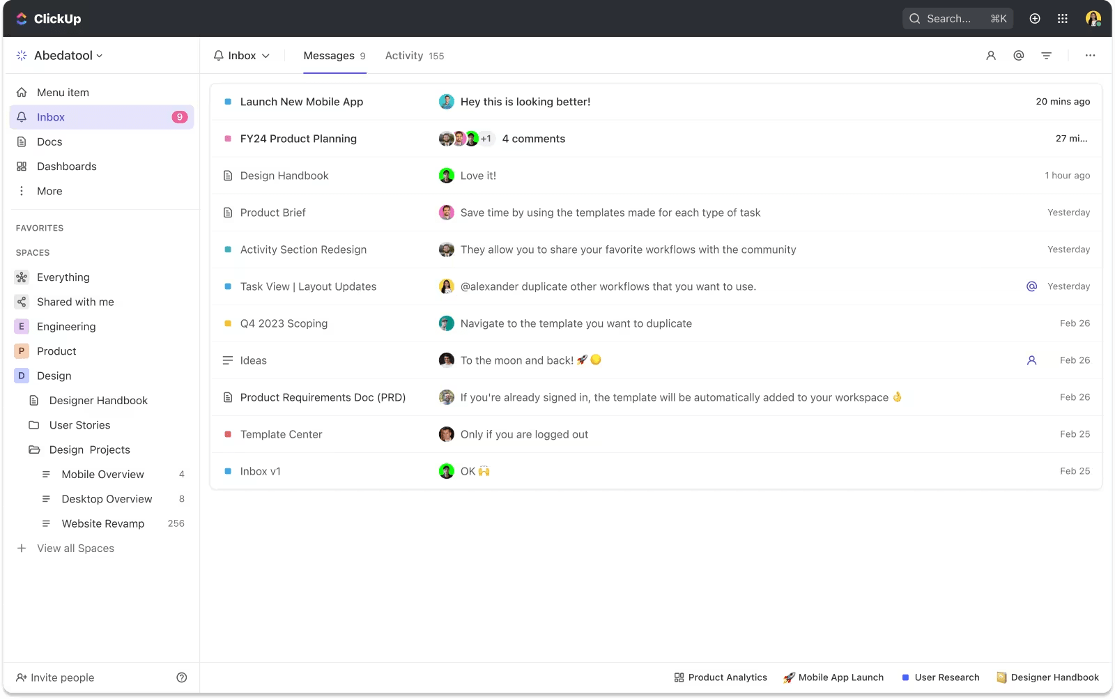 Stay organized with the revamped ClickUp Inbox—navigate through your priorities and get work done
