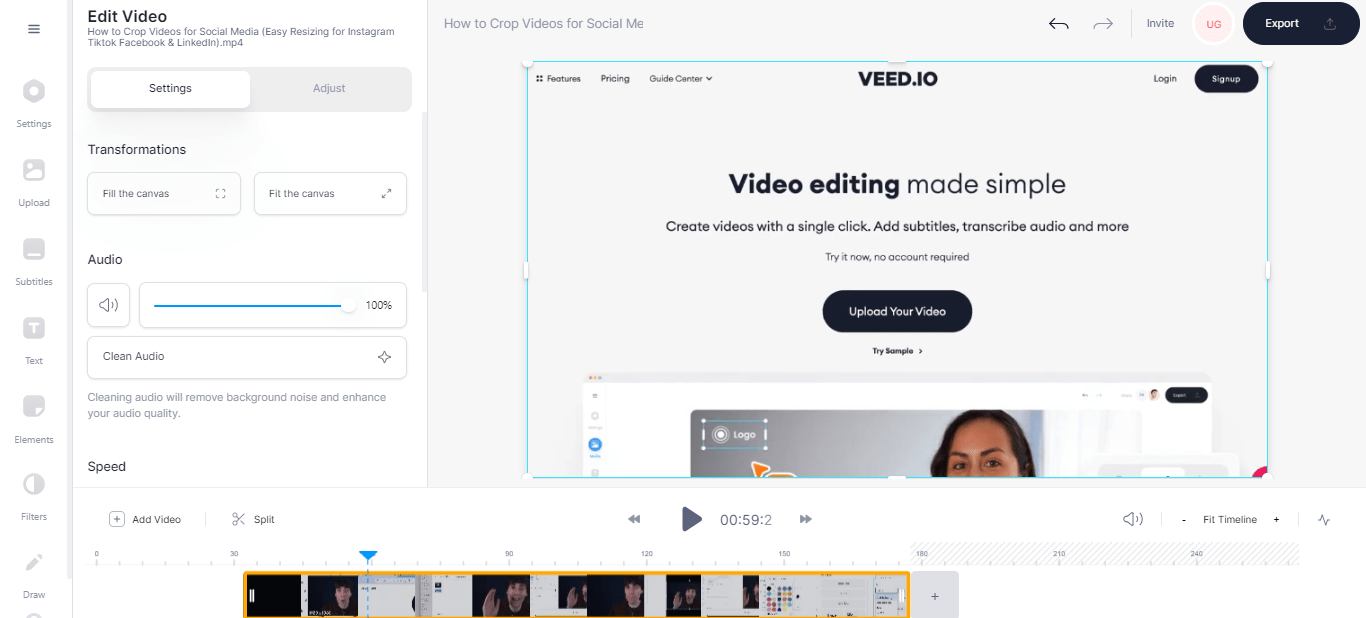 Best AI video generators: Veed.io for pro-level videos