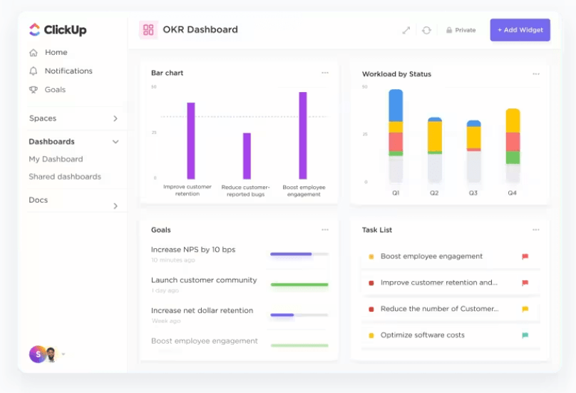 ClickUp Dashboard