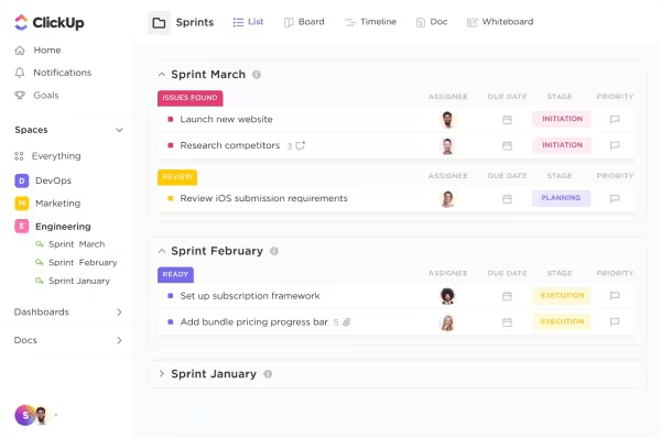 Optimierte Workflows mit ClickUp