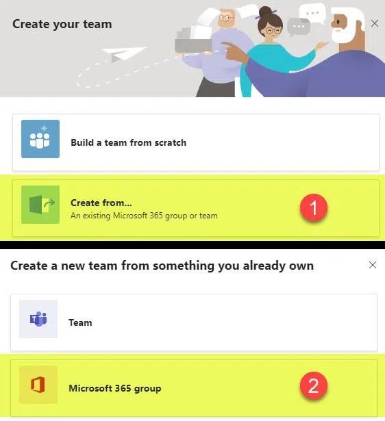 Crear un nuevo equipo a partir de un equipo o grupo existente_Cómo crear un equipo en Microsoft Teams