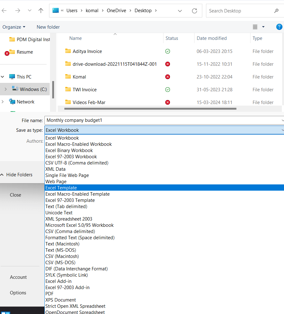 Klik tombol Simpan Sebagai di tab File