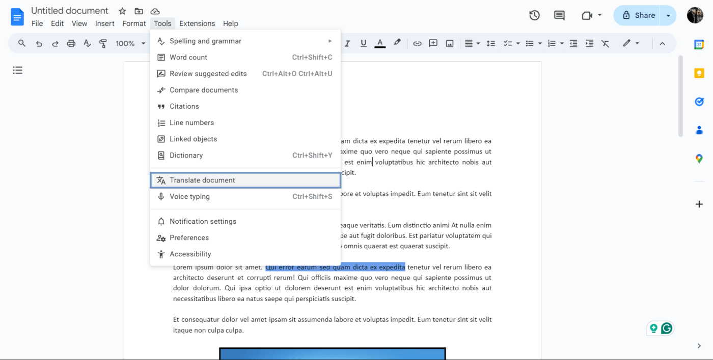 Comment personnaliser Google Docs en traduisant le texte