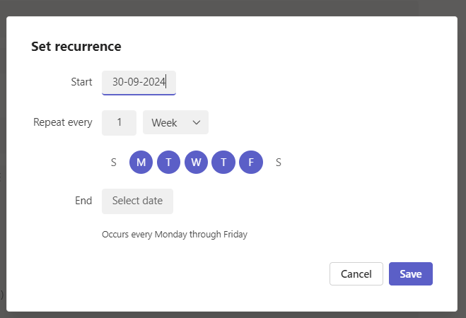 How to Take Meeting Notes in Teams: Date setting