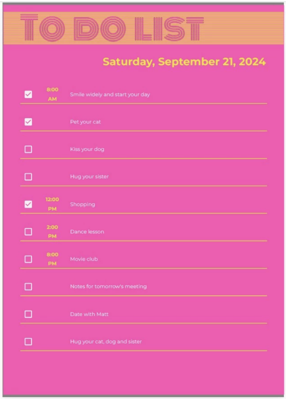 Google Sheets Colorful To-Do List Template by GooDocs
google sheets to do list template