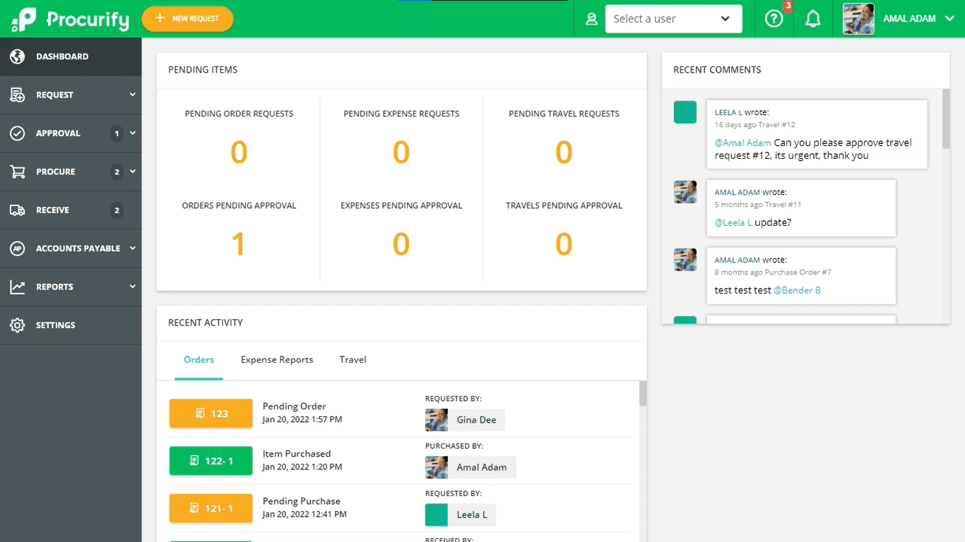 Procurify Knowledge Base procurement analytics software