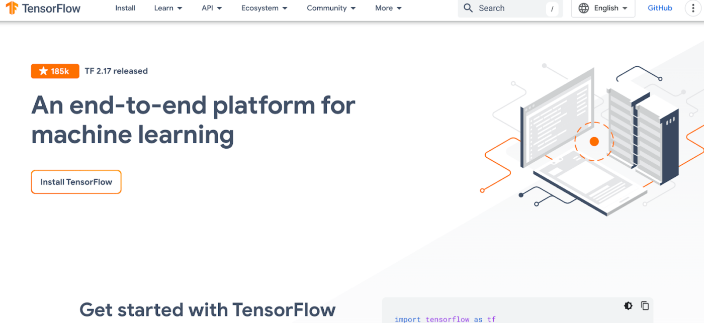 Proyek-proyek Sumber Terbuka: TensorFlow untuk pembelajaran mesin