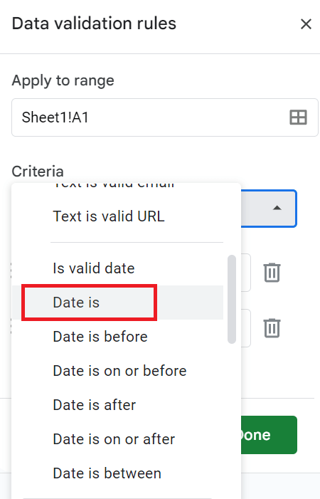 How to Insert a Calendar in Google Sheets: Alert users if they enter incorrect data in Google Sheet