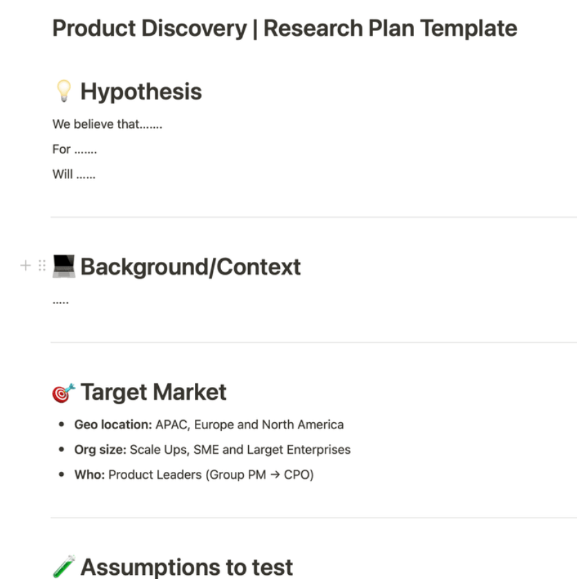 Ant Murphy a product discovery template