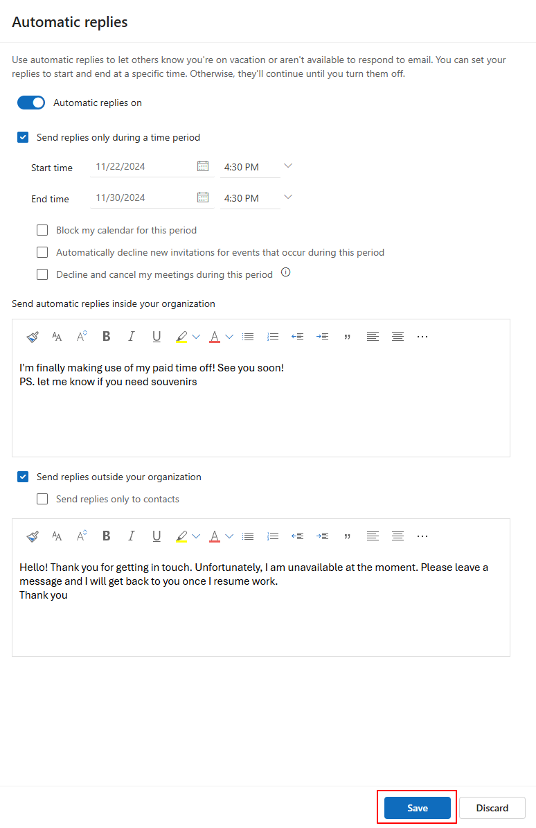 How to Set out-of-office in Outlook: Save your Automatic replies 