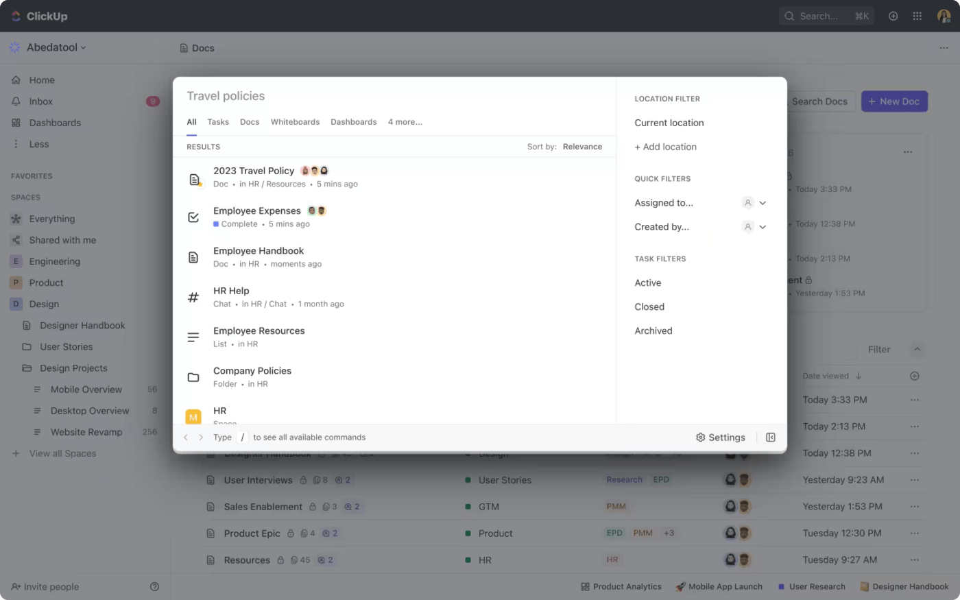 ClickUp’s Connected Search_Slack use cases