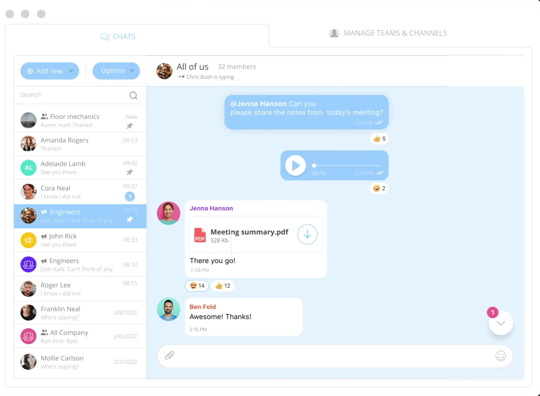 Connecteam is an employee management platform designed for deskless teams : team communication apps