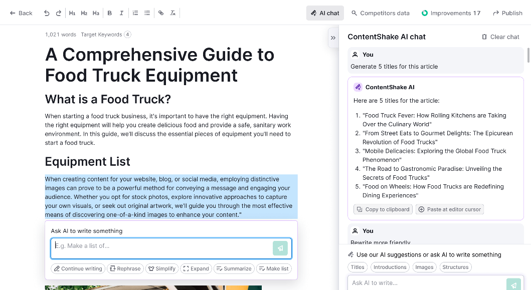 ContentShake AI Dashboard