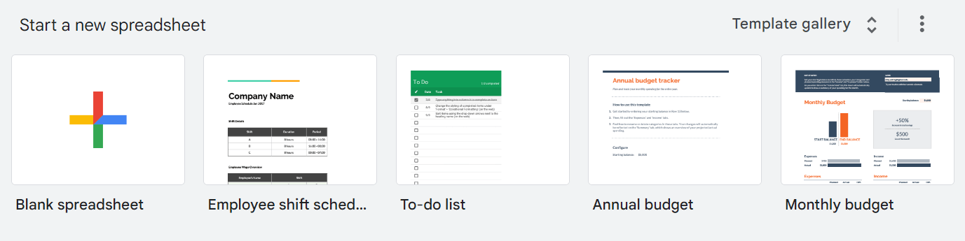 How to Insert a Calendar in Google Sheets: Create a new spreadsheet in Google Sheets