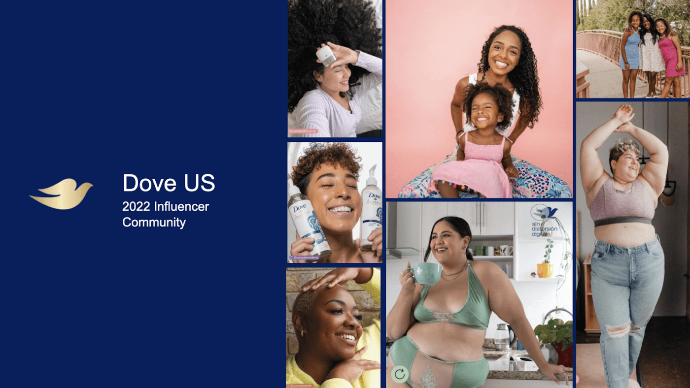 Dove influencer ad: types of marketing