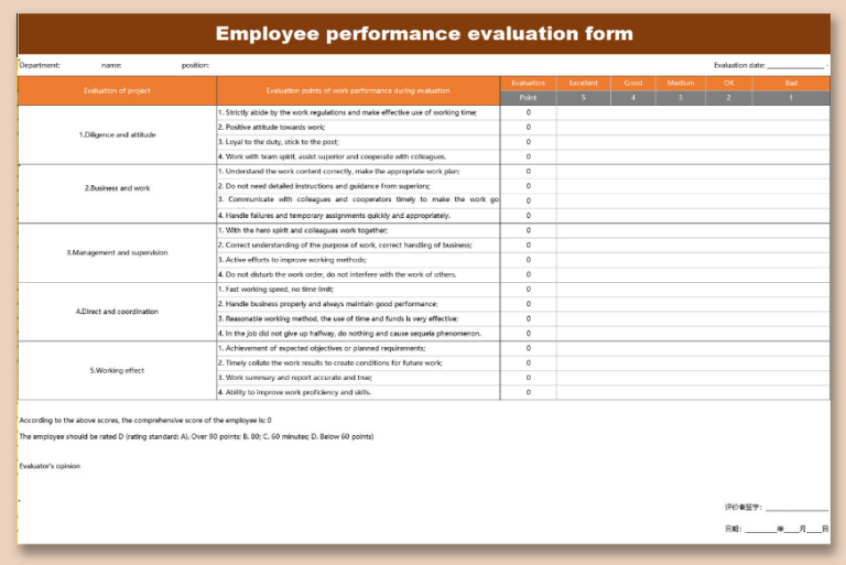 Free Excel Performance Review Templates for Easy Evaluation
