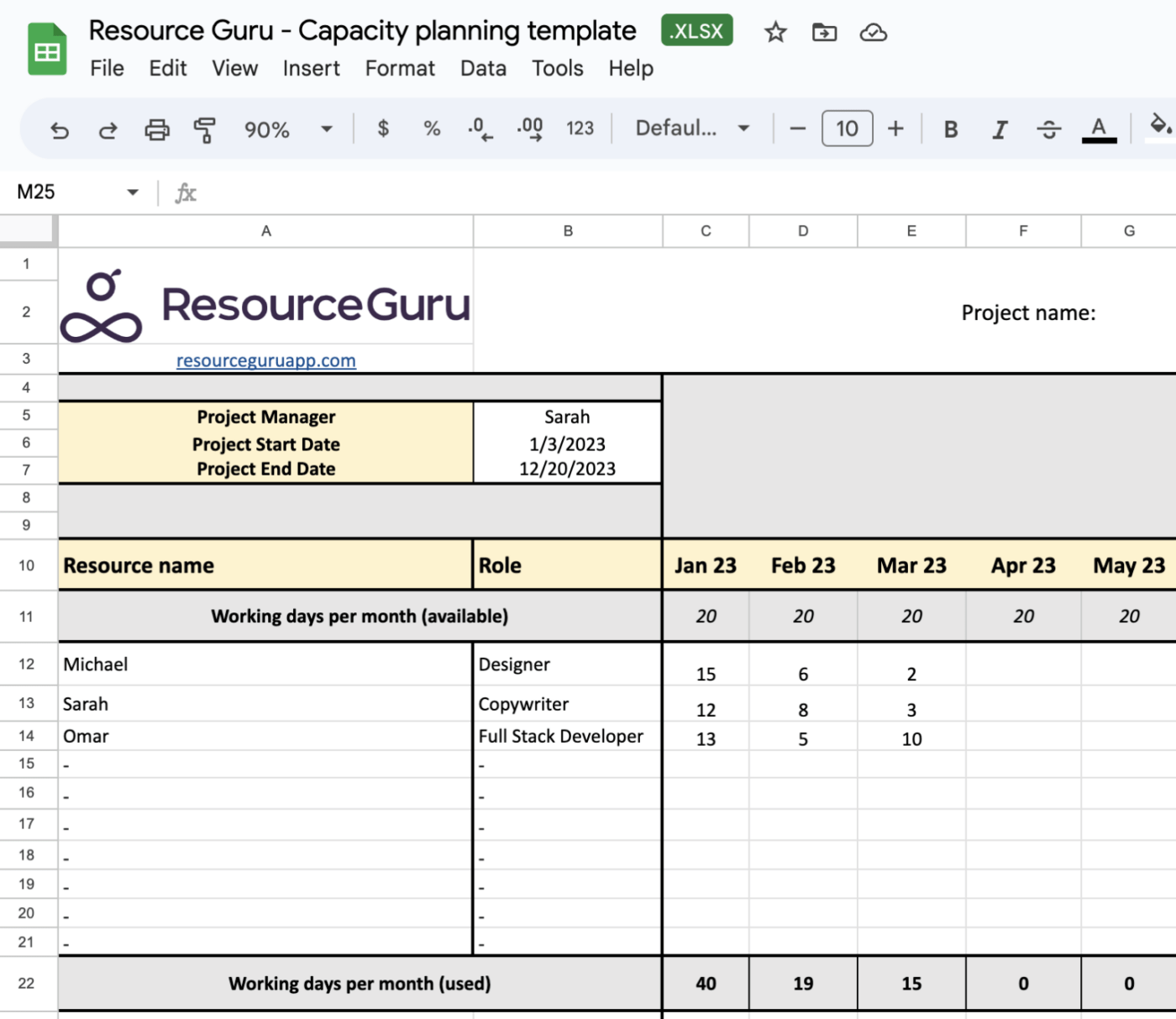 Capacity planning template excel by Worklife : capacity planning template excel