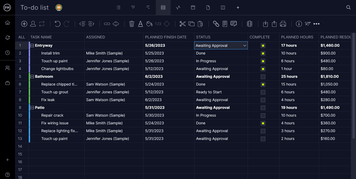 Excel To-Do List Template by Project Manager